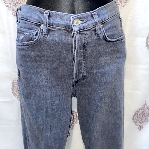 CITIZENS OF HUMANITY GREY OLIVIA ANKLE JEANS SZ 24